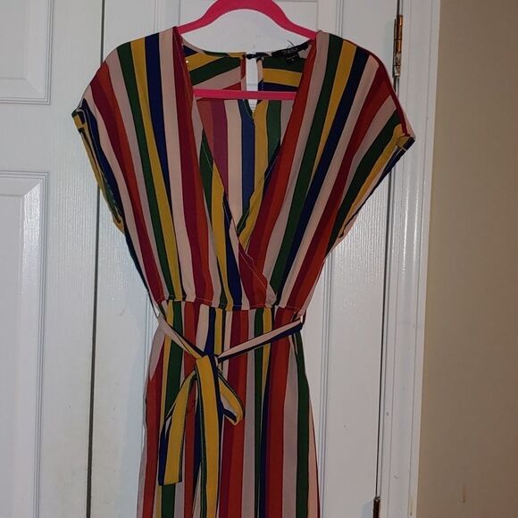 Toxik3  striped   jumpsuit    Sz L  NWOT - Picture 3 of 6